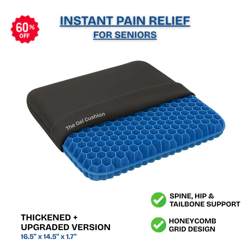 Premium Gel Seat Cushion with Pressure Relief Technology