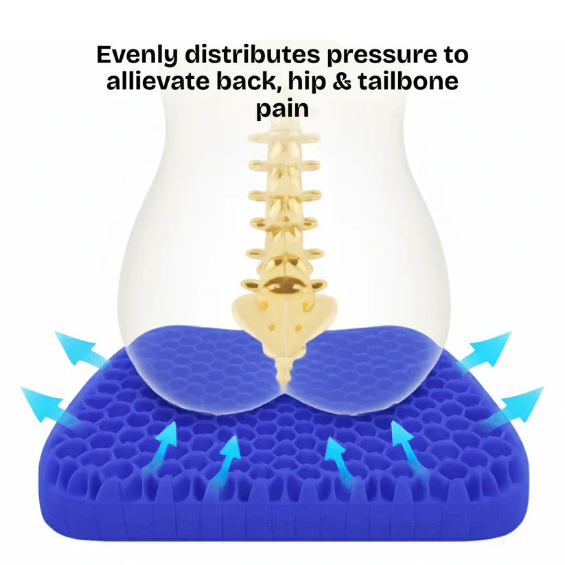 Premium Gel Seat Cushion with Pressure Relief Technology