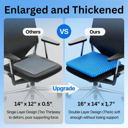Premium Gel Seat Cushion with Pressure Relief Technology