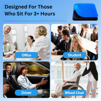 Premium Gel Seat Cushion with Pressure Relief Technology