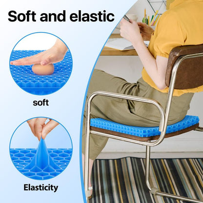 Premium Gel Seat Cushion with Pressure Relief Technology
